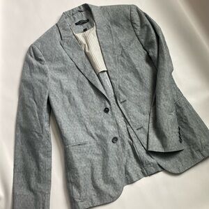 John Varvatos blazer jacket summer light cotton blend gray hints silvery blue 38